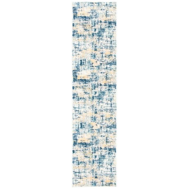 SAFAVIEH Skyler Mandy Distressed Runner Rug, Navy/Gold, 2'2" x 9'