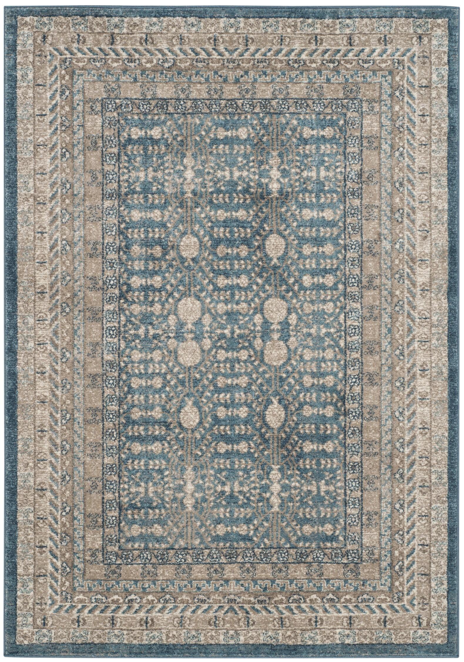 Sofia SOF376 Power Loomed Indoor Area Rug - Blue/Beige - 4'x5'7" - Safavieh.