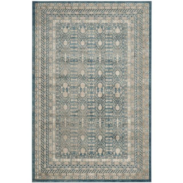 Sofia SOF376 Power Loomed Indoor Area Rug - Blue/Beige - 6'7"x9'2" - Safavieh.