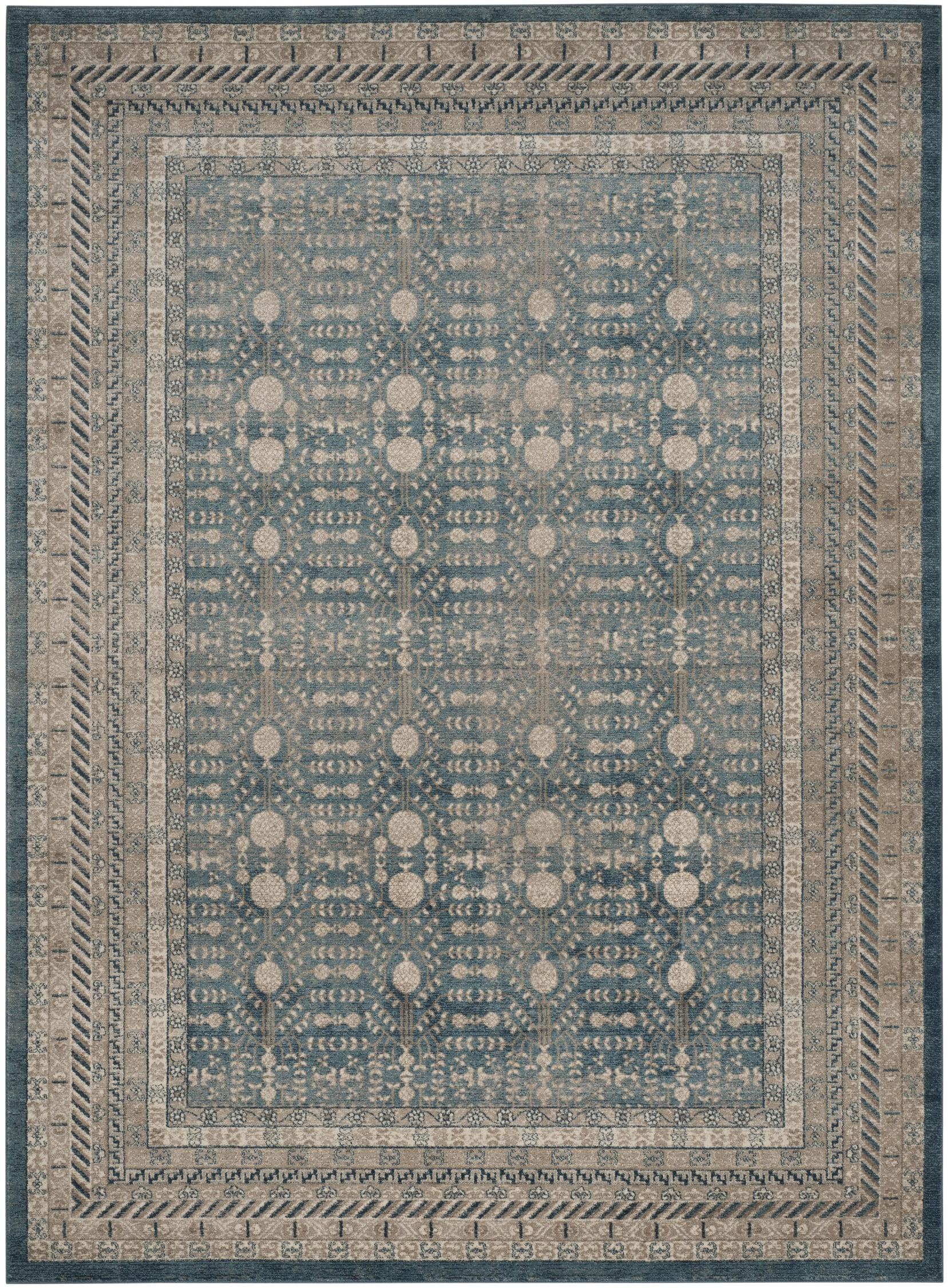 SAFAVIEH Sofia Cionadogh Border Area Rug, Blue/Beige, 9' x 12'