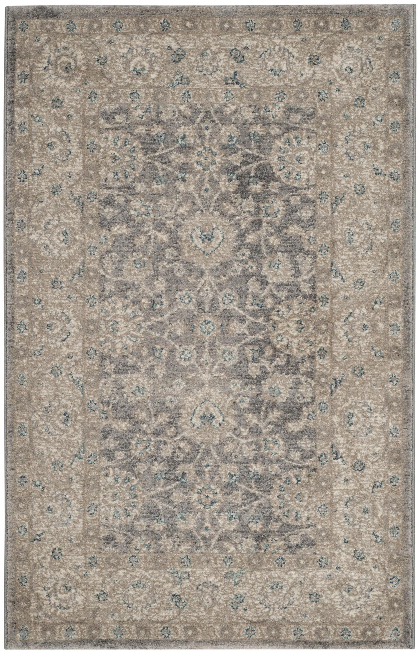 Sofia SOF330 Power Loomed Indoor Accent Rug - Light Grey/Beige - 2'6"x4' - Safavieh.