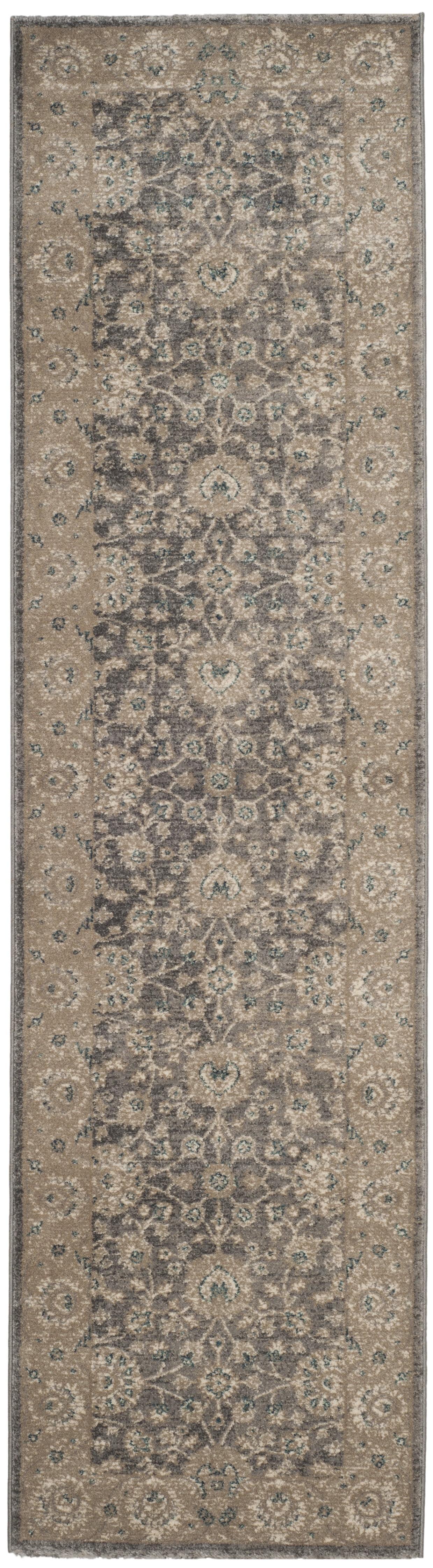 Sofia SOF330 Power Loomed Indoor Runner Rug - Light Grey/Beige - 2'2"x10' - Safavieh.