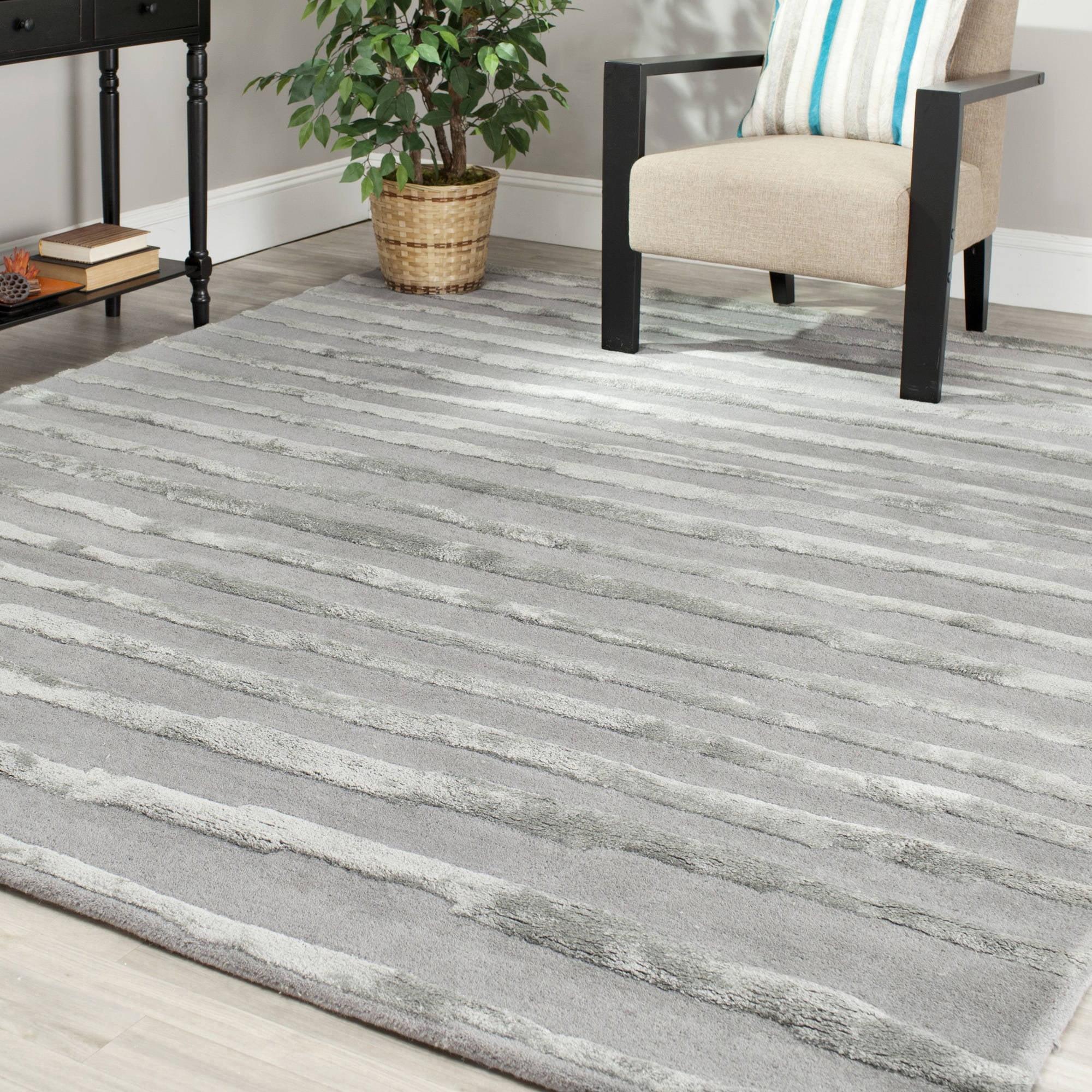 Soho SOH519 Hand Tufted Indoor Area Rug - Grey - 5'x8' - Safavieh