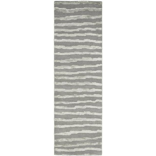 Soho SOH519 Hand Tufted Indoor Runner Rug - Grey - 2'6"x10' - Safavieh