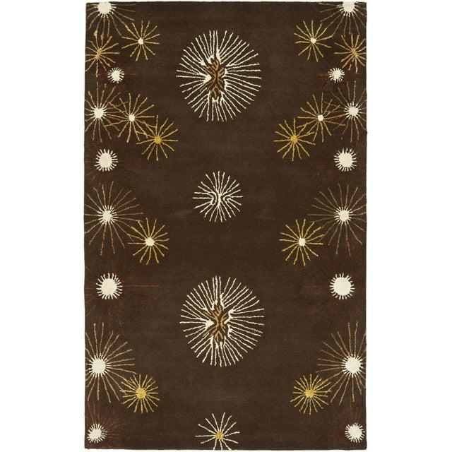 Soho SOH823 Hand Tufted Area Rug - Brown/Multi - 5'x8' - Safavieh.