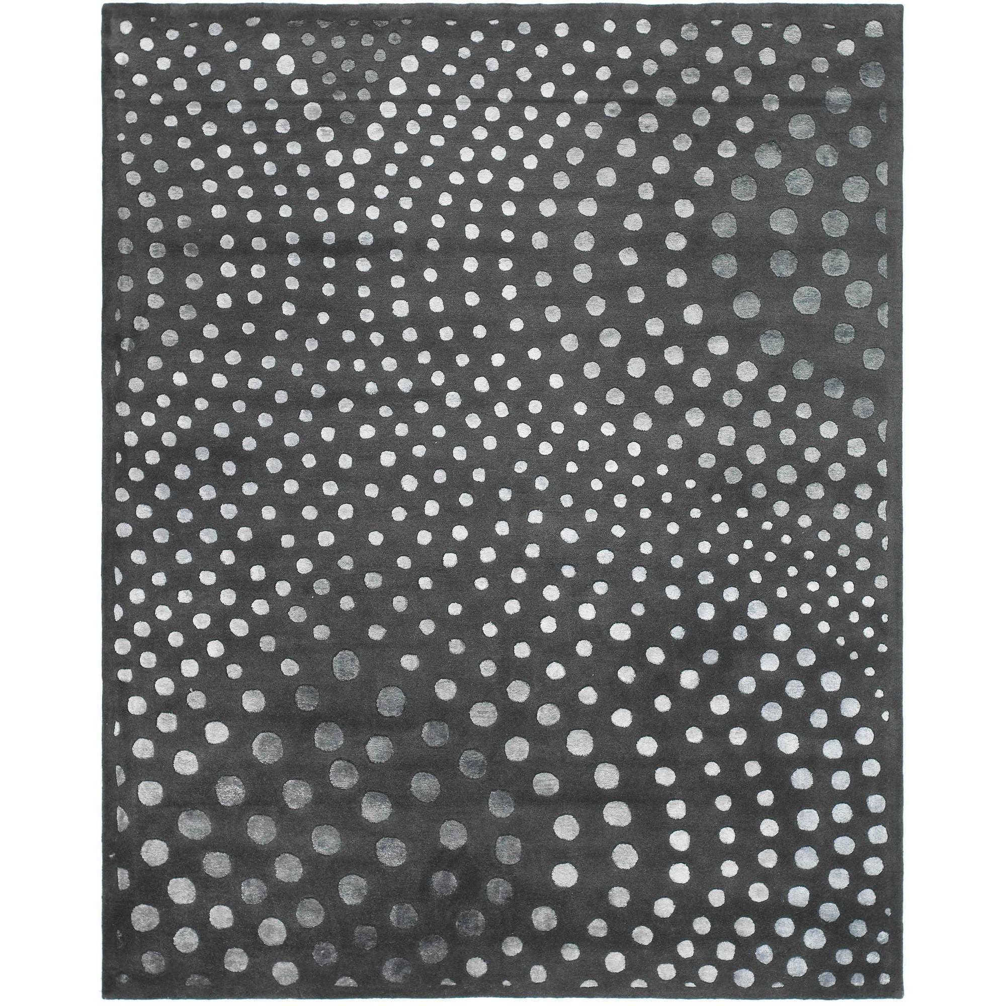 Handmade Soho Elegance Gray Wool & Viscose 9' x 12' Area Rug