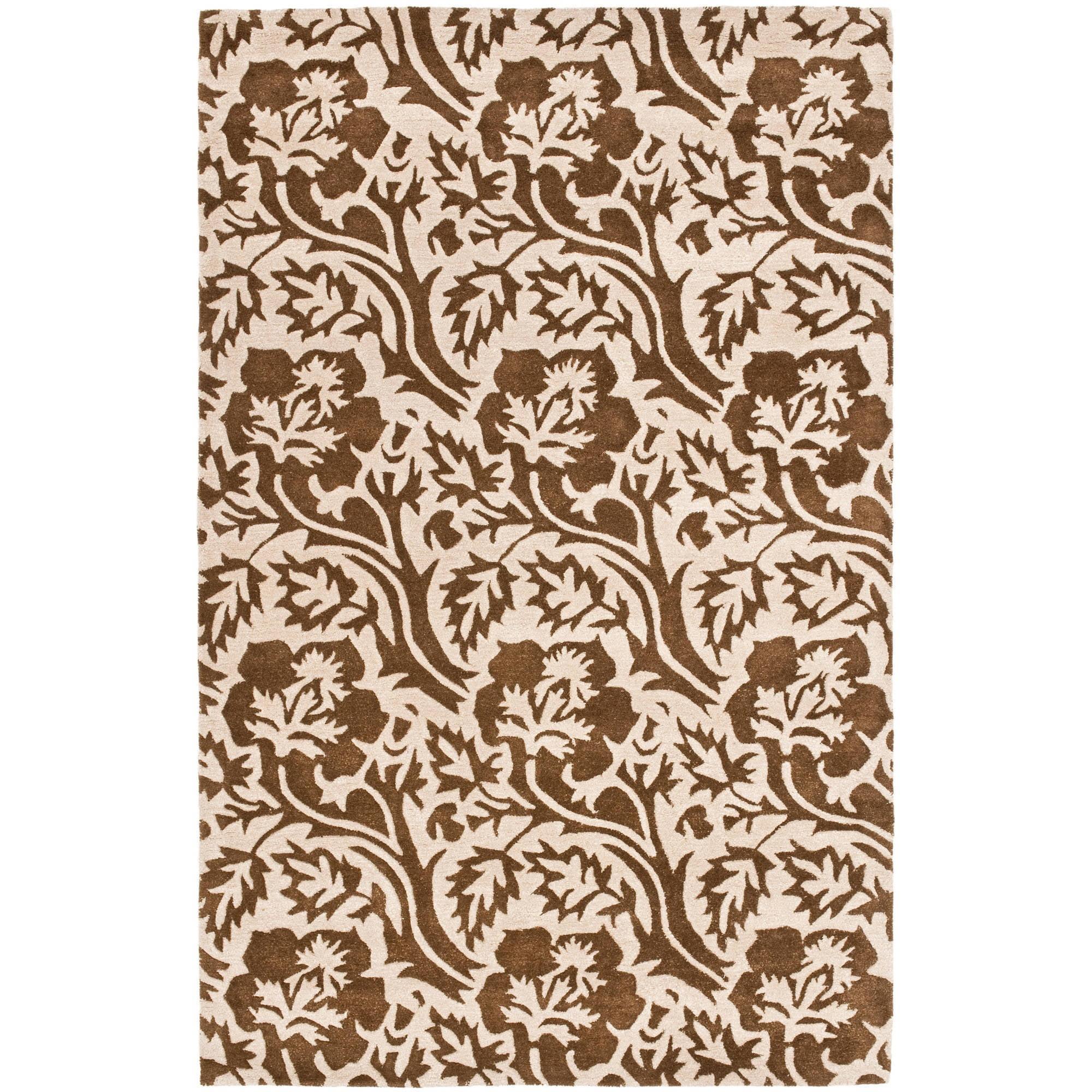 Soho SOH844 Hand Tufted Area Rug - Brown/Ivory - 5'x8' - Safavieh.