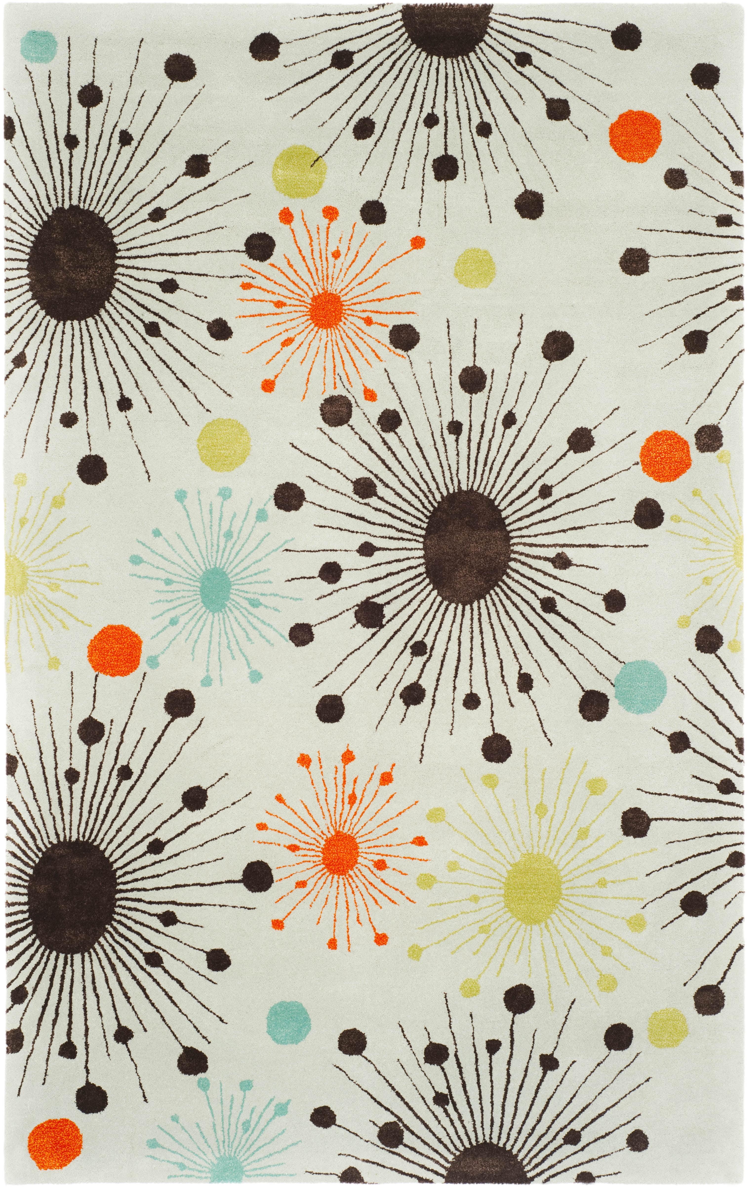 SAFAVIEH Soho Danielle Geometric Area Rug, Light Blue/Multi, 3'6" x 5'6"