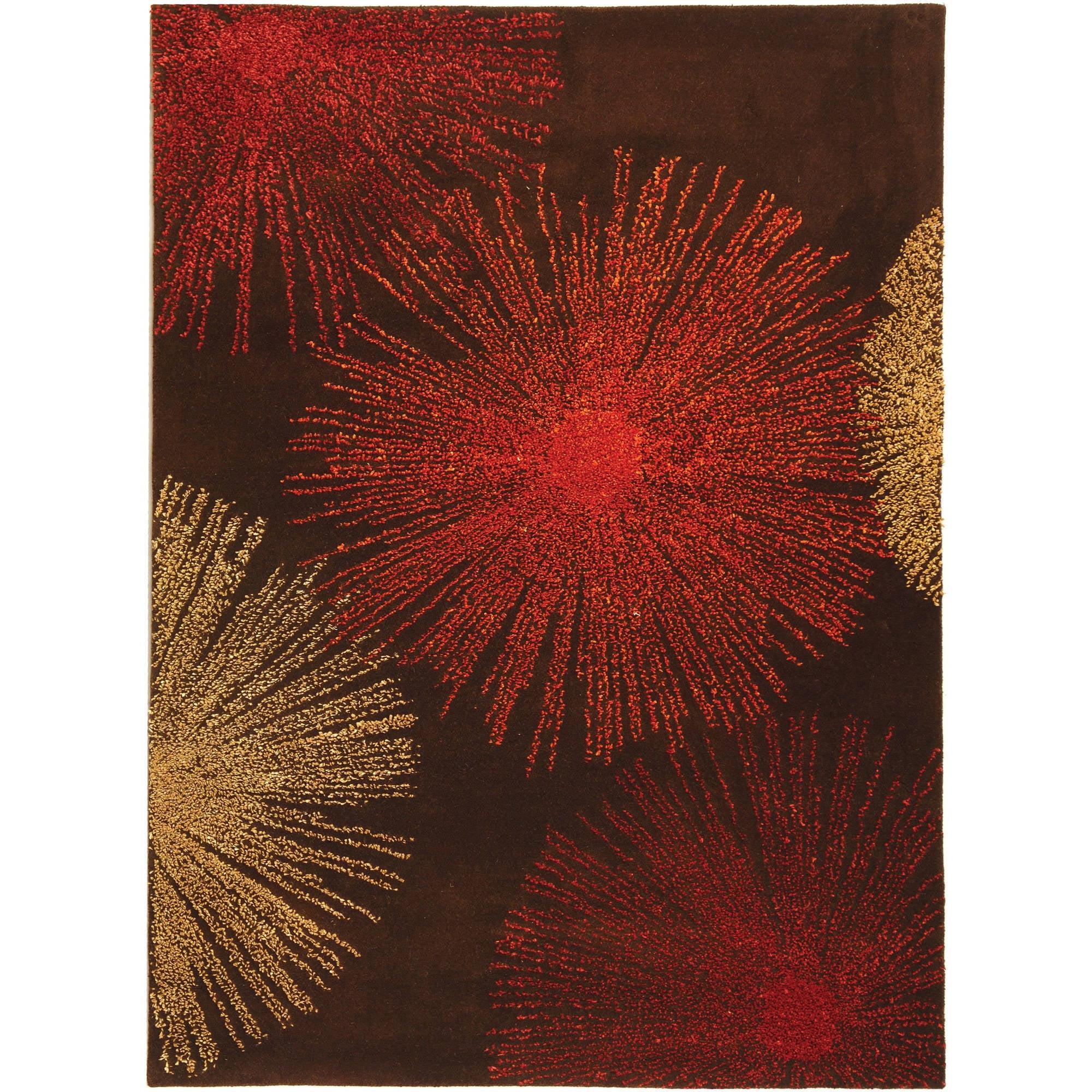 Soho SOH712 Hand Tufted Area Rug - Brown/Multi - 5'x8' - Safavieh.