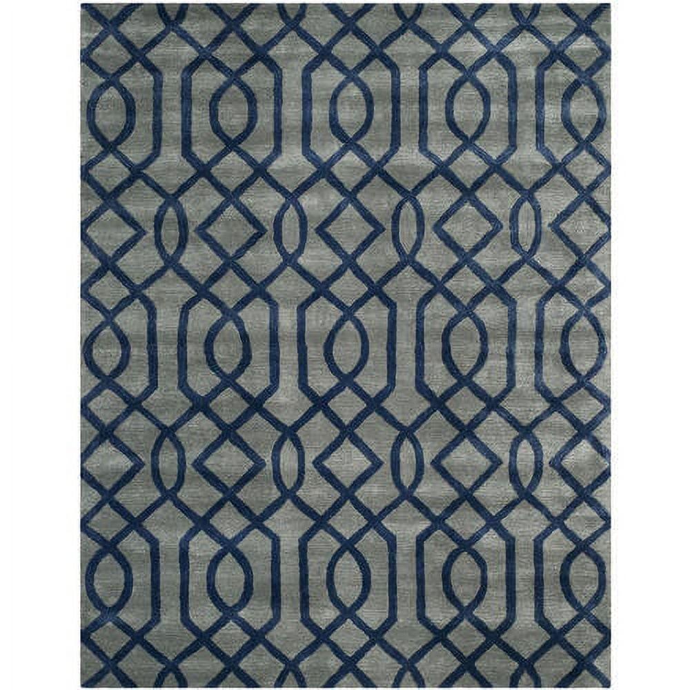 Hand-Tufted SoHo Elegance Wool-Viscose Blend Area Rug - Gray, 3'6" x 5'6"