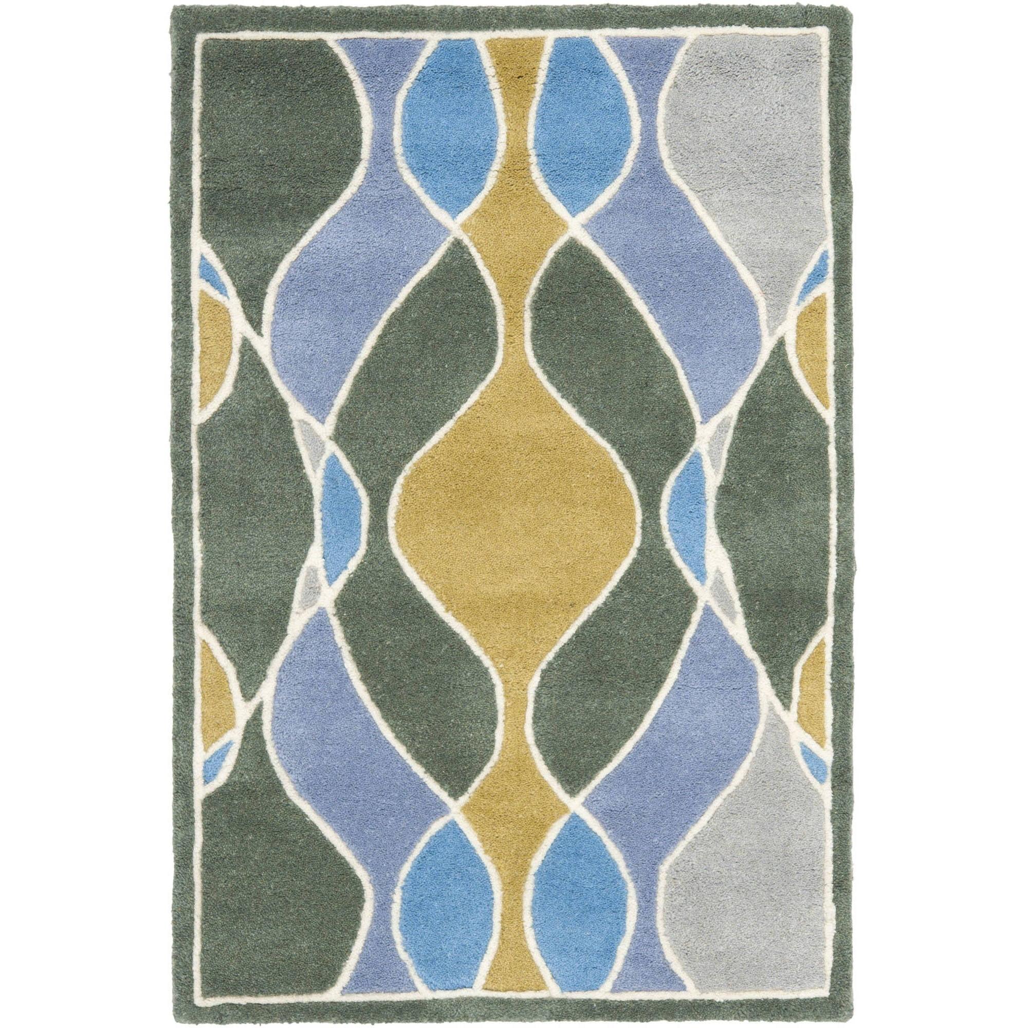 Soho SOH762 Hand Tufted Accent Contemporary Accent Rug - Grey - 2' X 3' - Safavieh.