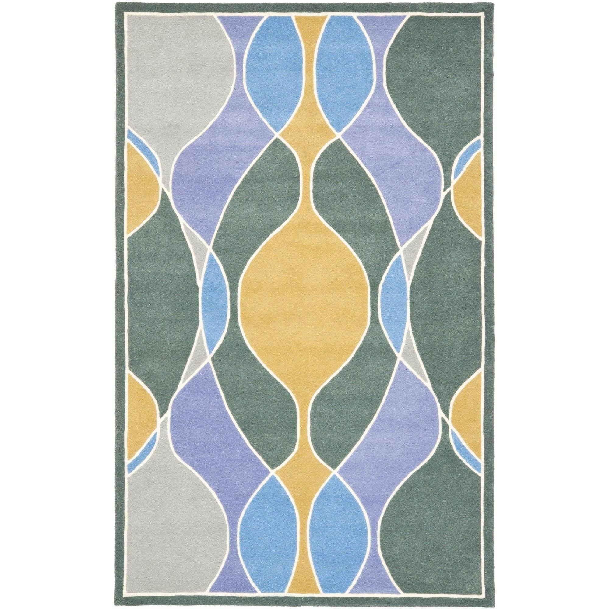 SAFAVIEH Soho Juliet Abstract Wool Area Rug, Multi, 7'6" x 9'6"