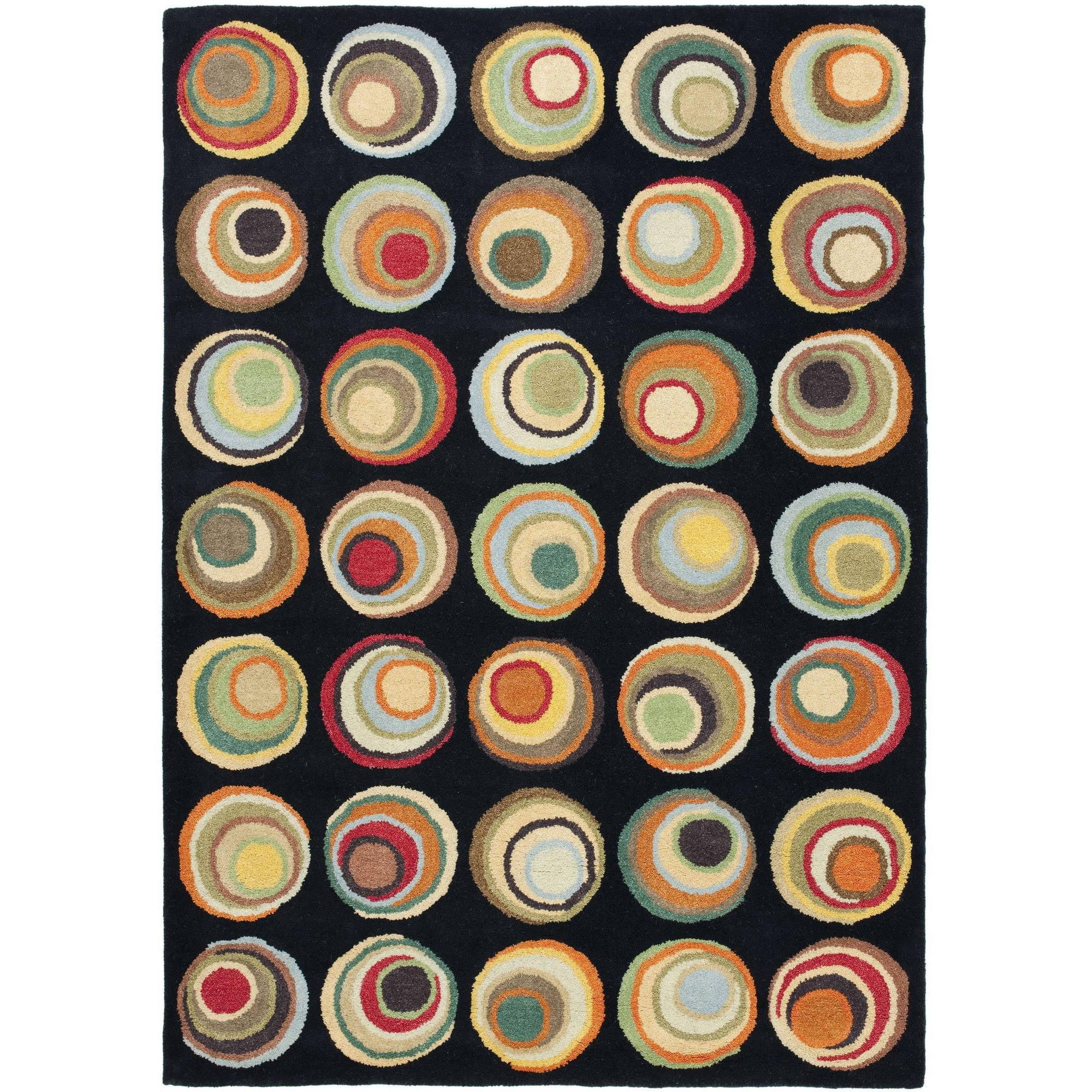 Soho SOH921 Hand Tufted Indoor Area Rug - Black/Multi - 3'6"x5'6" - Safavieh