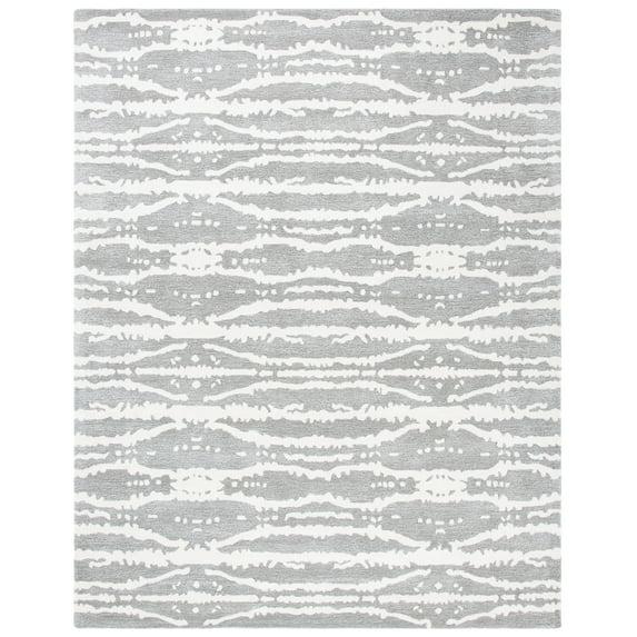 Soho SOH656 Hand Tufted Area Rug - Grey/Ivory - 7'6"x9'6" - Safavieh.