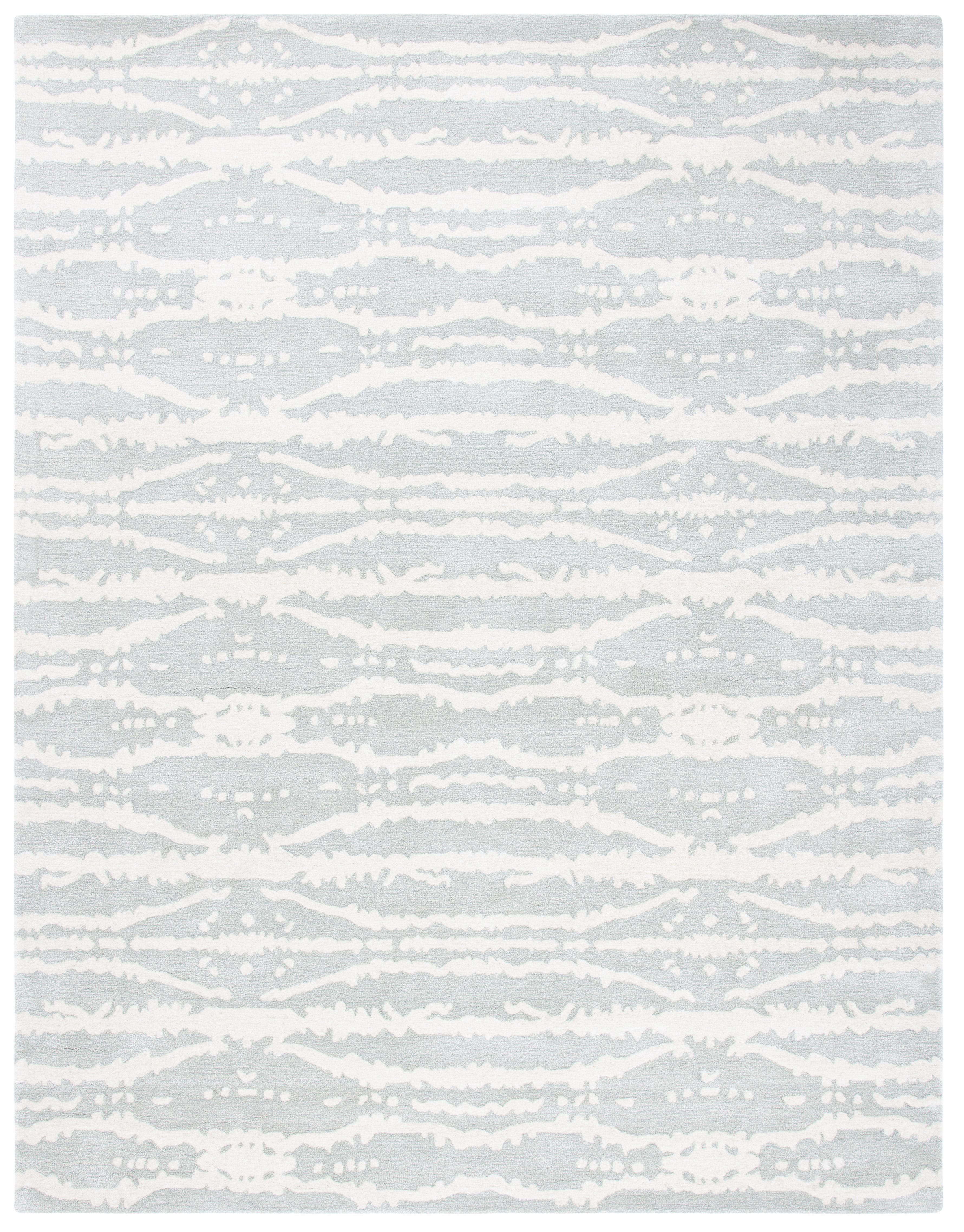 Soho SOH656 Hand Tufted Area Rug - Light Grey/Ivory - 7'6"x9'6" - Safavieh.