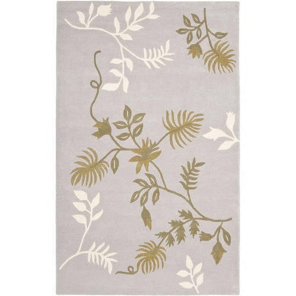 SAFAVIEH Soho Mable Floral Wool Area Rug, Light Grey, 2' x 3'