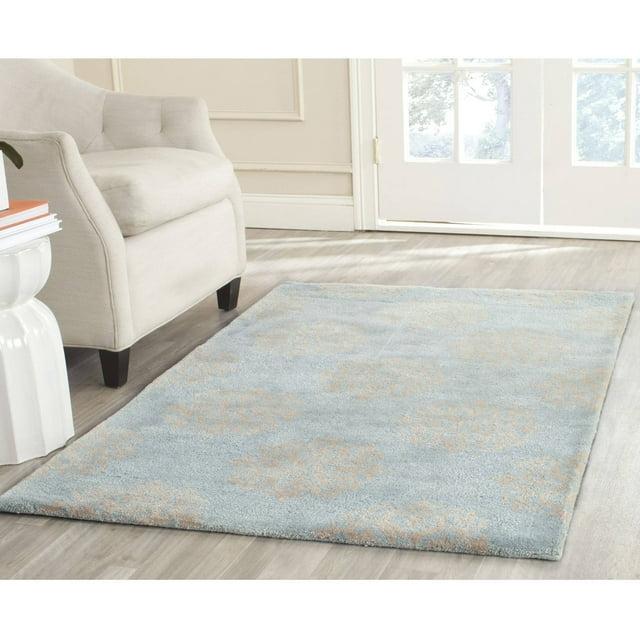 Soho SOH724 Hand Tufted Indoor Area Rug - Turquoise/Yellow - 3'6"x5'6" - Safavieh