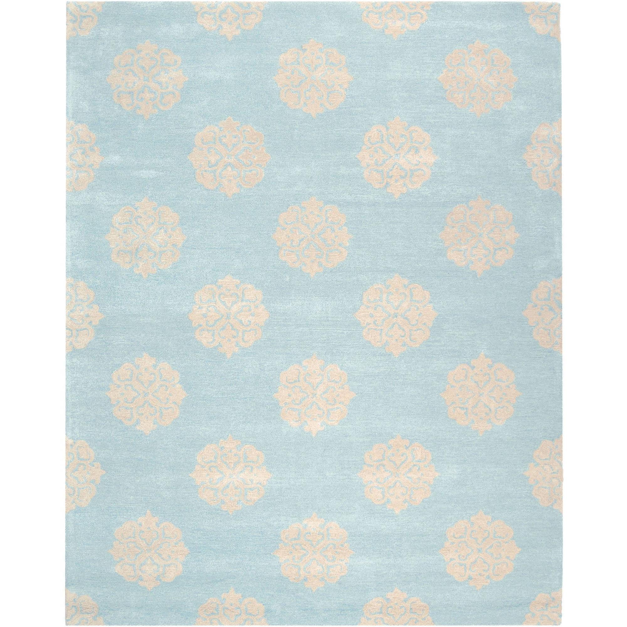 Soho SOH724 Hand Tufted Indoor Area Rug - Turquoise/Yellow - 6'x9' - Safavieh