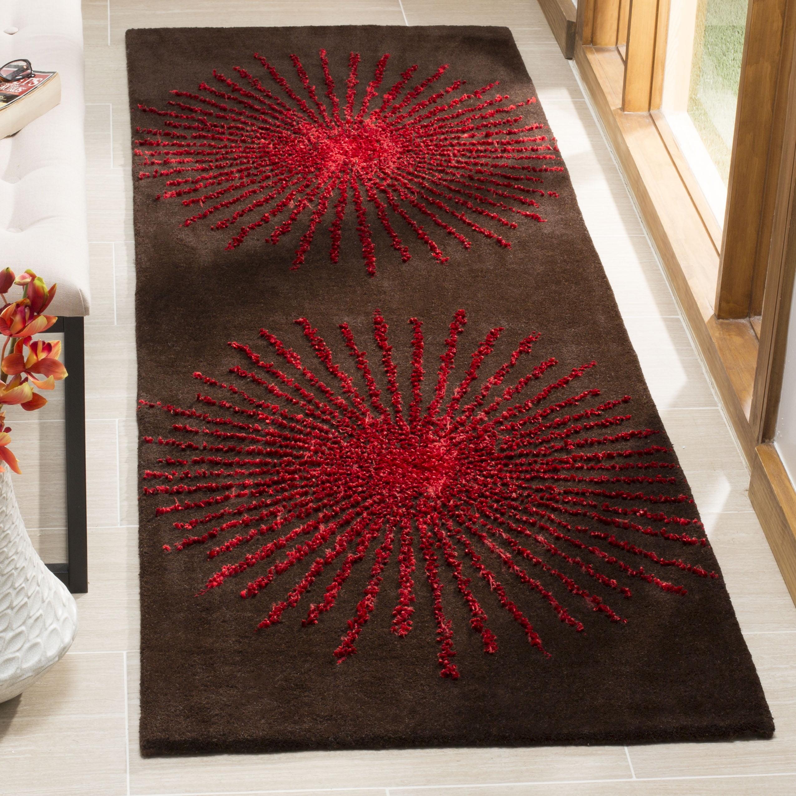 Soho SOH712 Hand Tufted Indoor Runner Rug - Brown/Multi - 2'6"x8' - Safavieh.