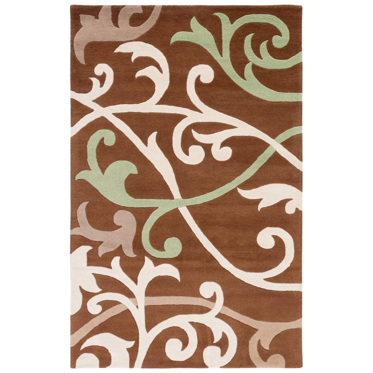 Soho SOH256 Hand Tufted Indoor Area Rug - Brown/Multi - 5'x8' - Safavieh