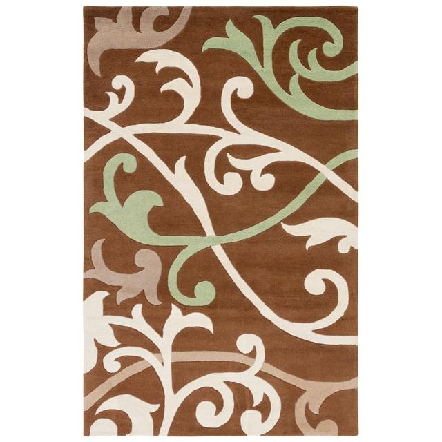 Soho SOH256 Hand Tufted Indoor Area Rug - Brown/Multi - 5'x8' - Safavieh