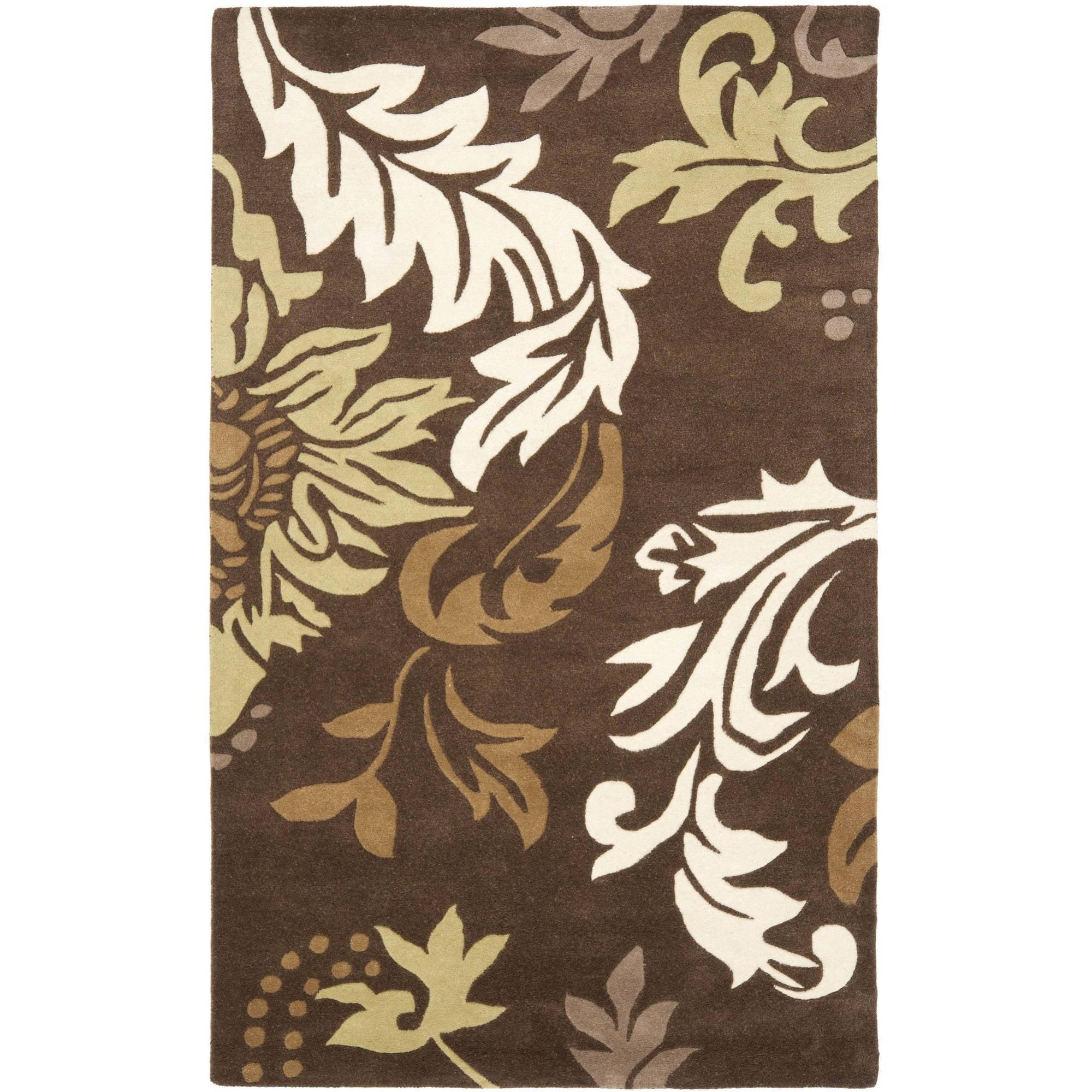 Soho SOH831 Hand Tufted Indoor Area Rug - Brown/Multi - 5'x8' - Safavieh