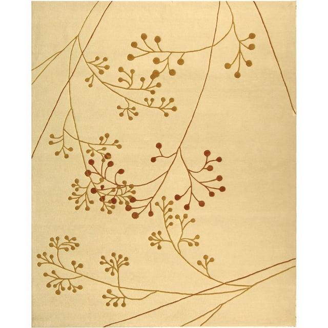 Soho SOH305 Hand Tufted Area Rug - Ivory/Orange - 7'6"x9'6" - Safavieh.