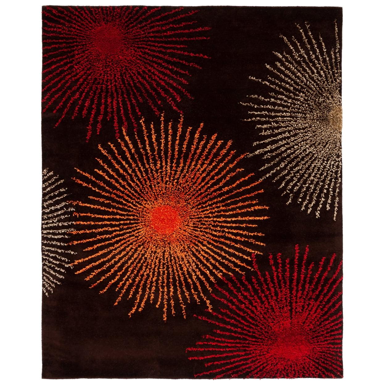 Soho SOH712 Hand Tufted Indoor Area Rug - Brown/Multi - 7'6"x9'6" - Safavieh.
