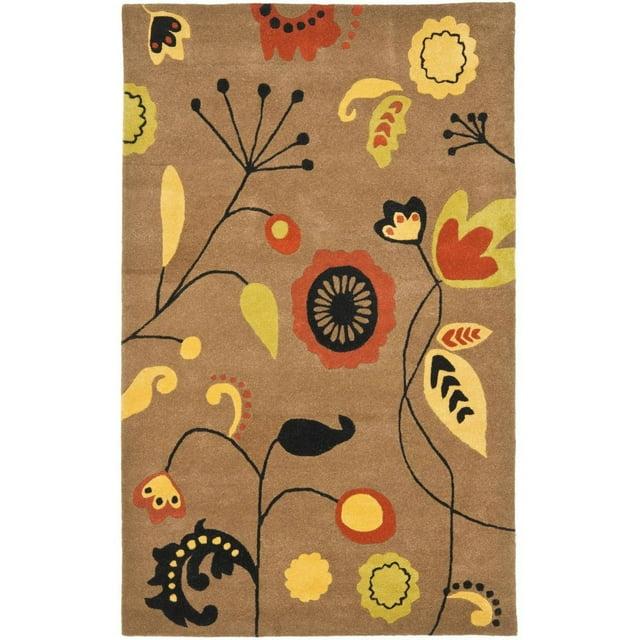 Soho SOH772 Hand Tufted Indoor Area Rug - Brown/Multi - 5'x8' - Safavieh.