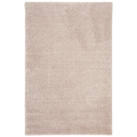 SAFAVIEH Solo Dulcibella Solid Plush Shag Area Rug, Beige, 4' x 6'