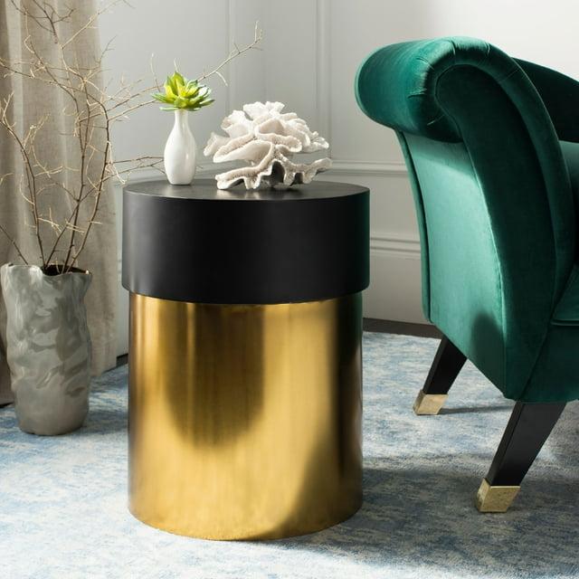 Solstice Round Side Table - ACC3201A - Black/Gold - Safavieh