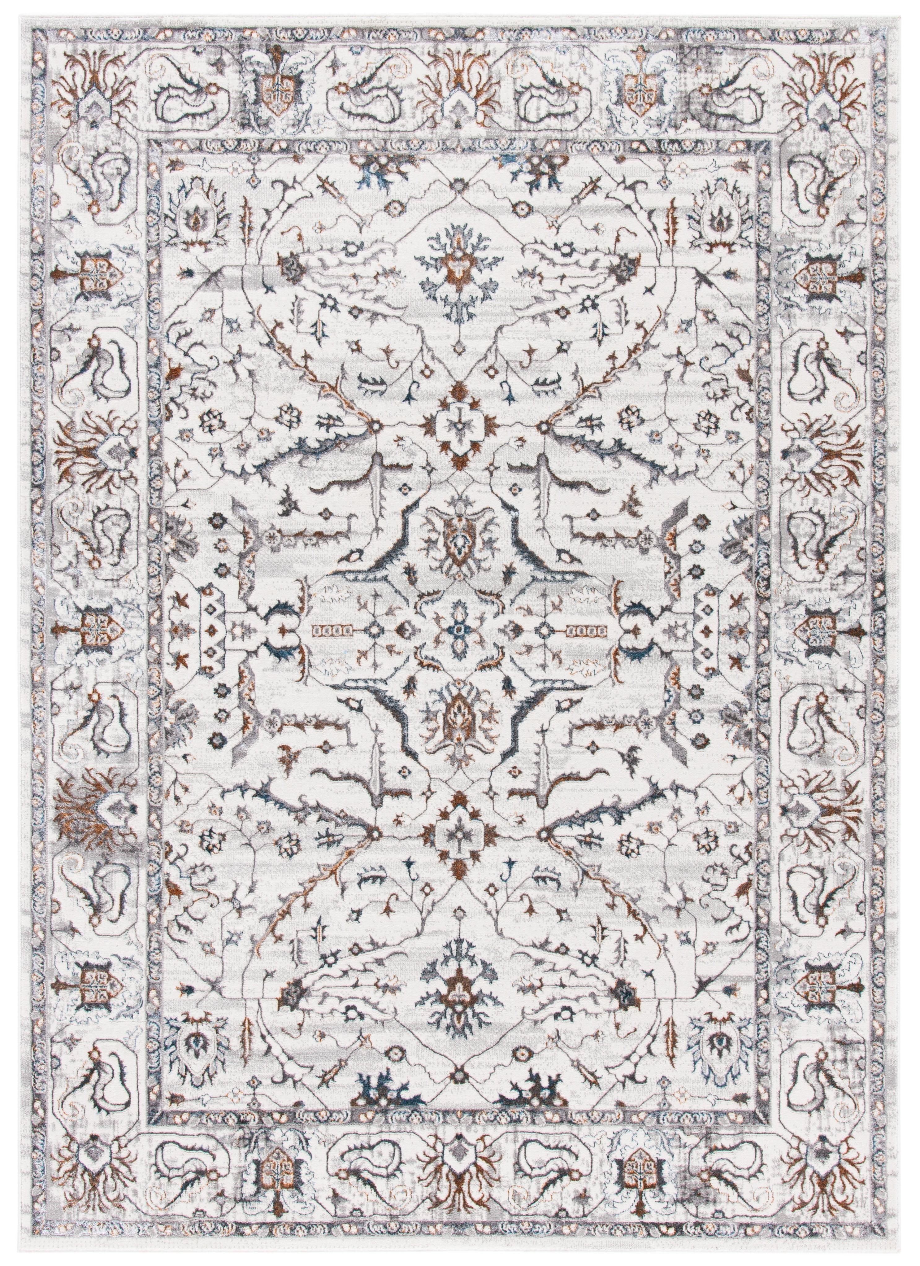 Isabella ISA936 Power Loomed Area Rug - Light Grey/Grey - 8'x10' - Safavieh