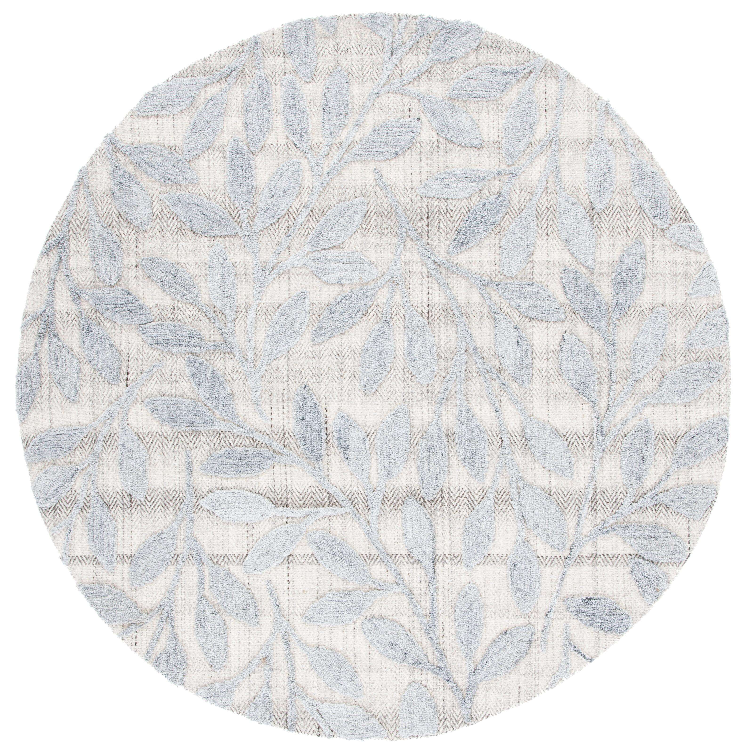 SAFAVIEH Southampton Angel Floral Area Rug, Grey, 6' x 6' Round