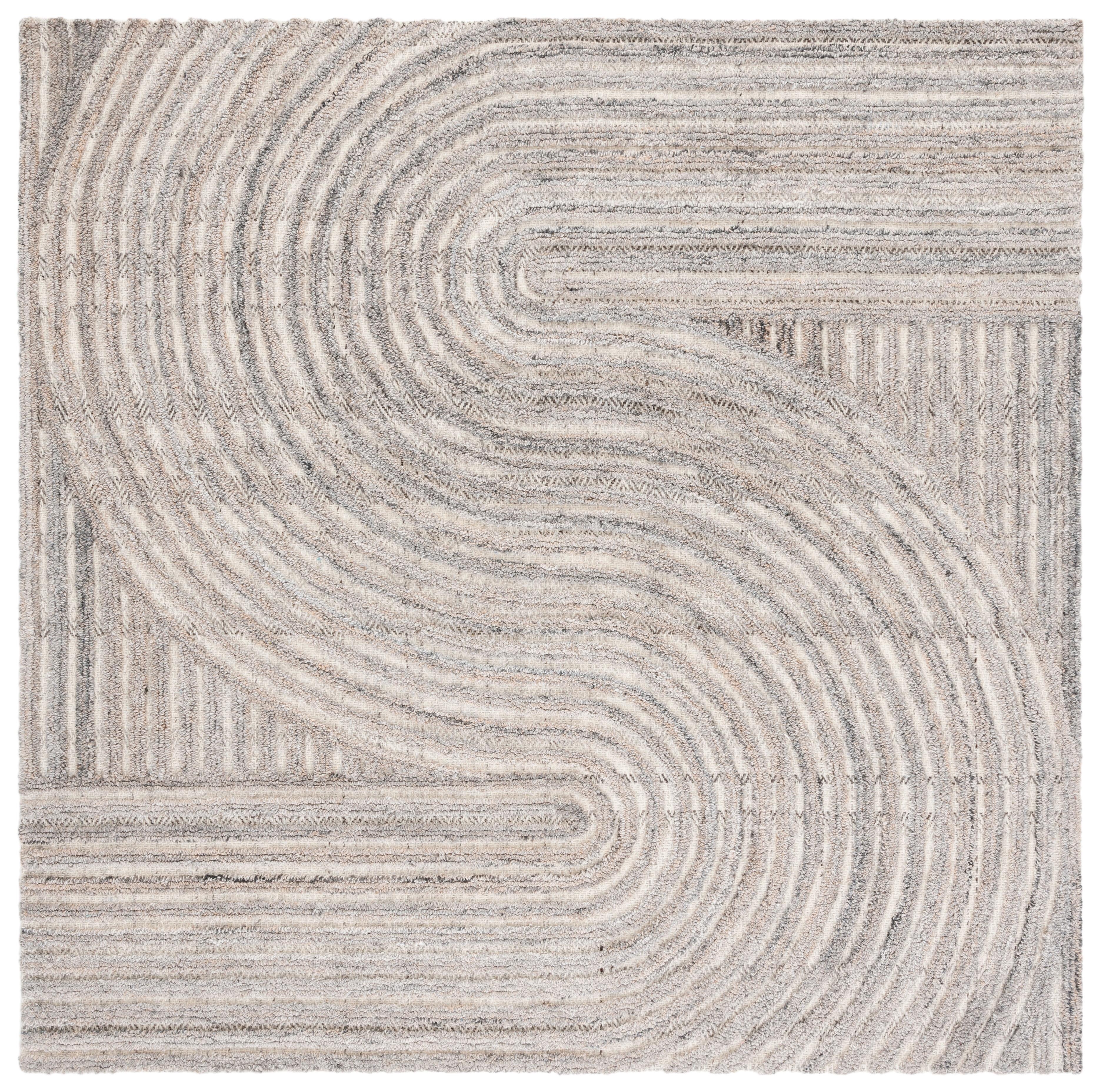 Southampton SHA301 Hand Tufted Indoor Area Rug - Beige - 6'x6' - Safavieh
