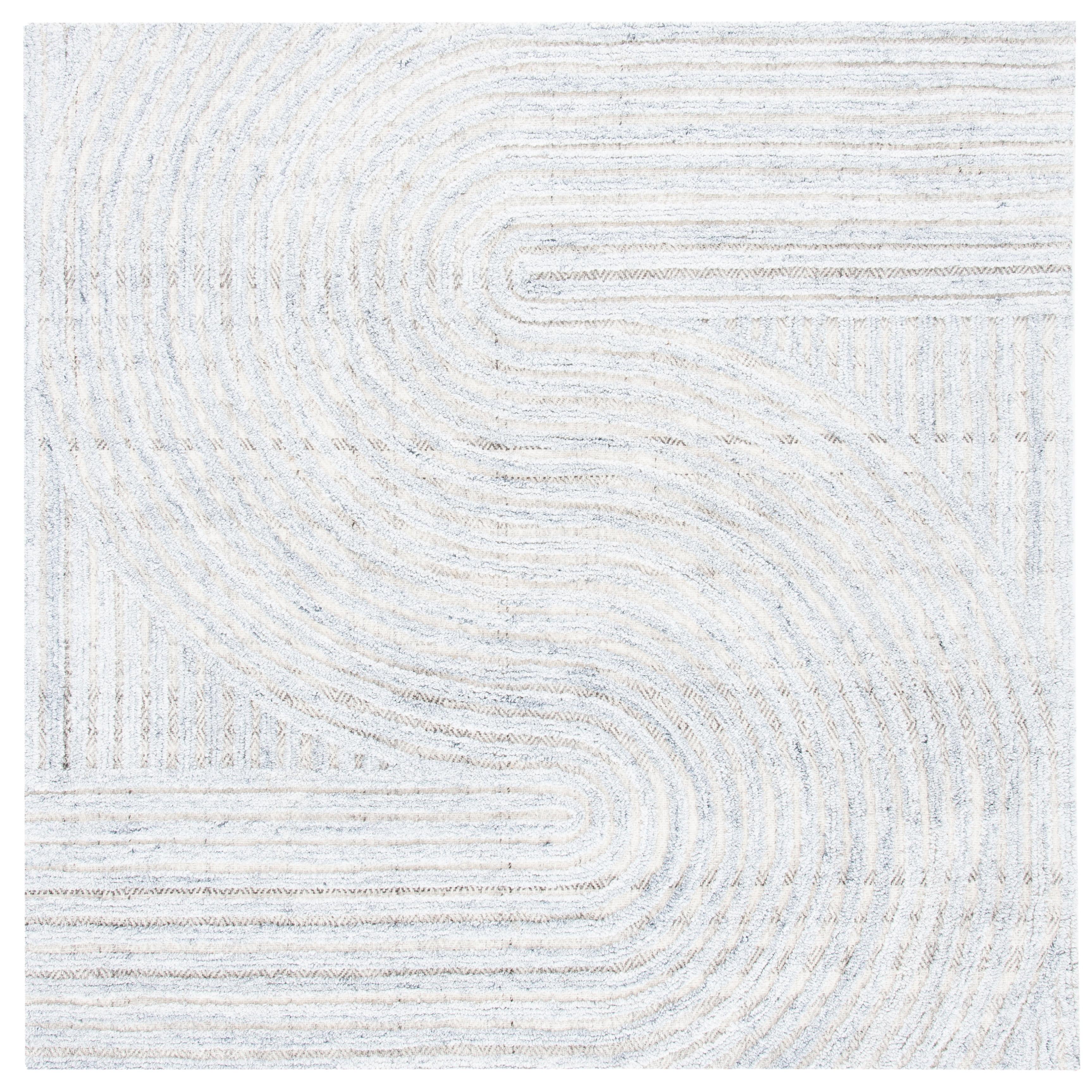 Southampton SHA301 Hand Tufted Indoor Area Rug - Grey - 6'x6' - Safavieh