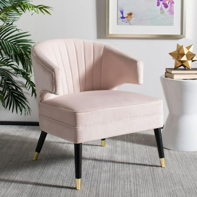 Stazia Wingback Accent Chair - ACH4502 - Blush/Black - Safavieh