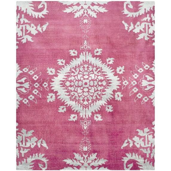 Stone Wash STW235 Hand Knotted Area Rug - Fuchsia - 8'x10' - Safavieh.