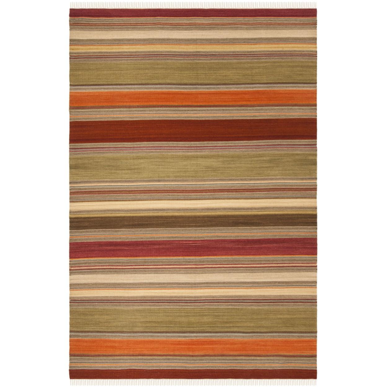 Striped Kilim STK317 Hand Woven Area Rug  - Safavieh