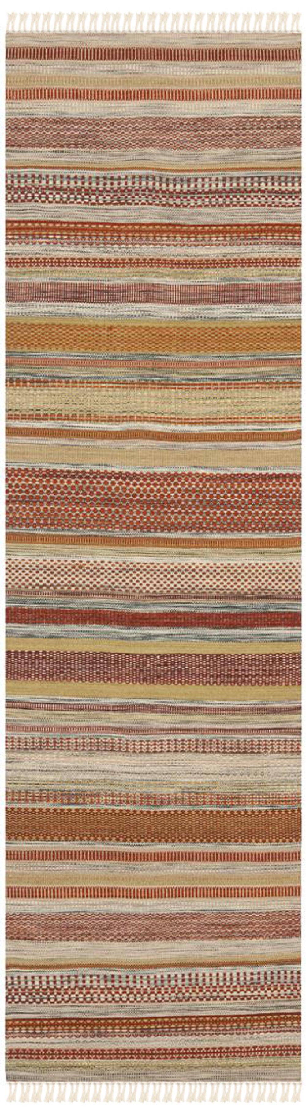 SAFAVIEH Striped Kilim STK311A Handwoven Beige Rug