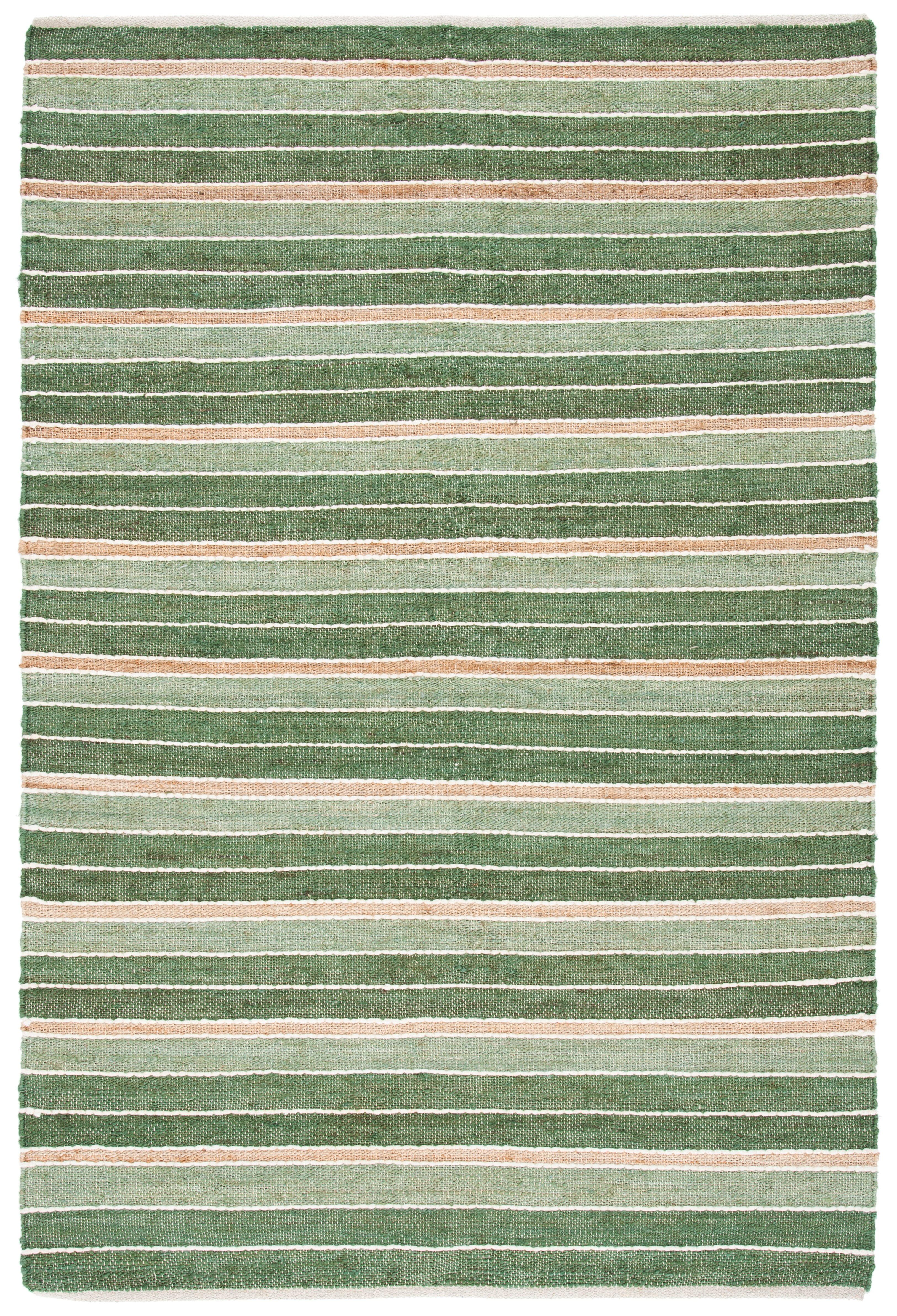 Striped Kilim STK312 Hand Woven Area Rug - Green/Natural - 5'x8' - Safavieh.