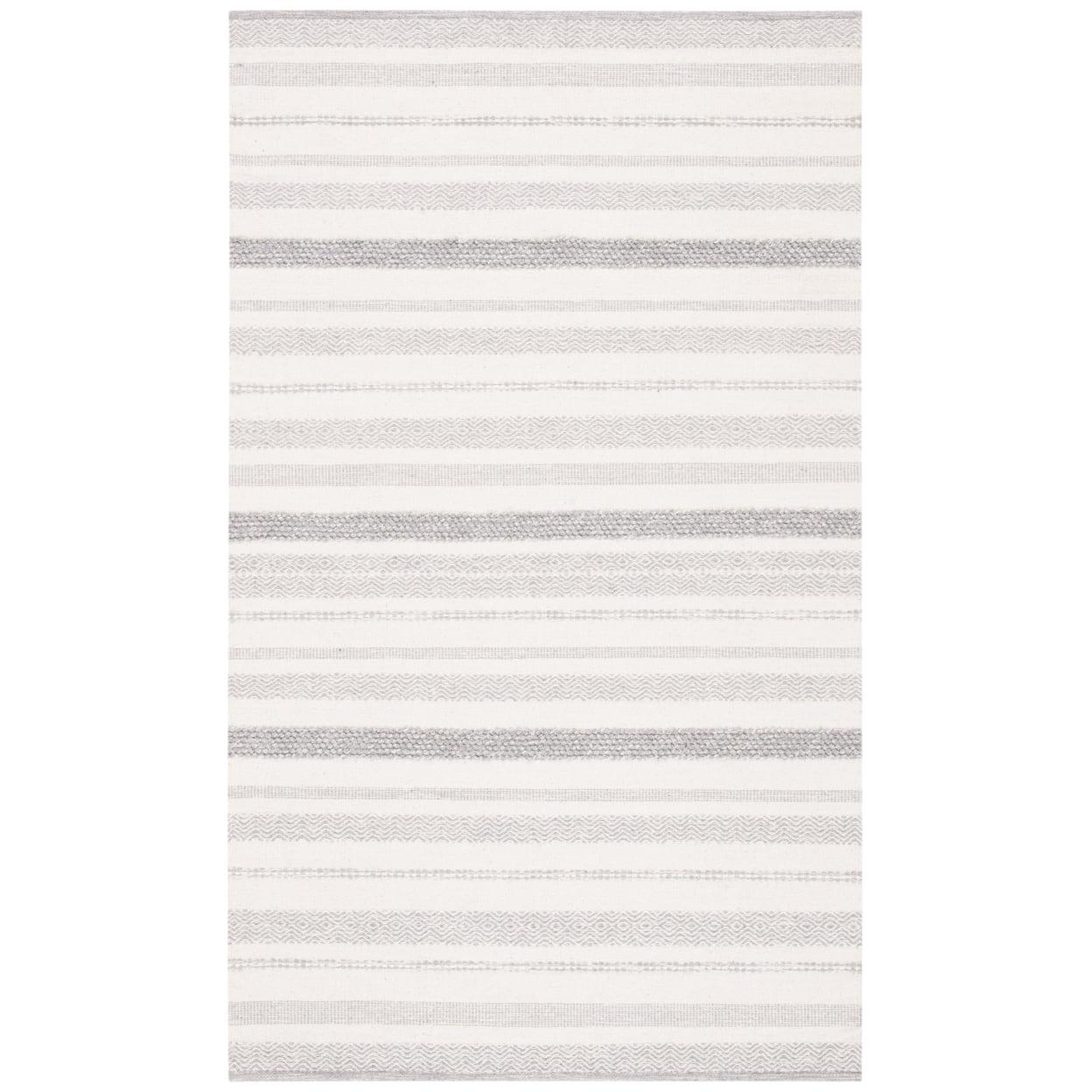 SAFAVIEH Striped Kilim STK501A Handwoven Ivory /Grey Rug