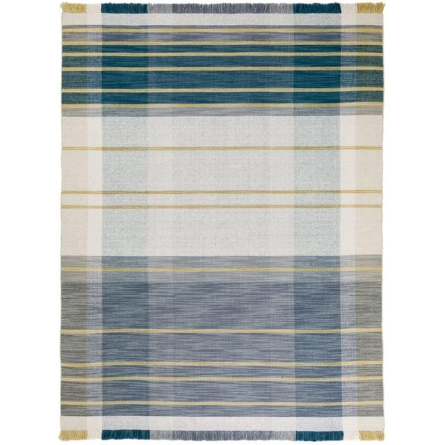 SAFAVIEH Striped Kilim STK706B Handwoven Beige /Teal Rug