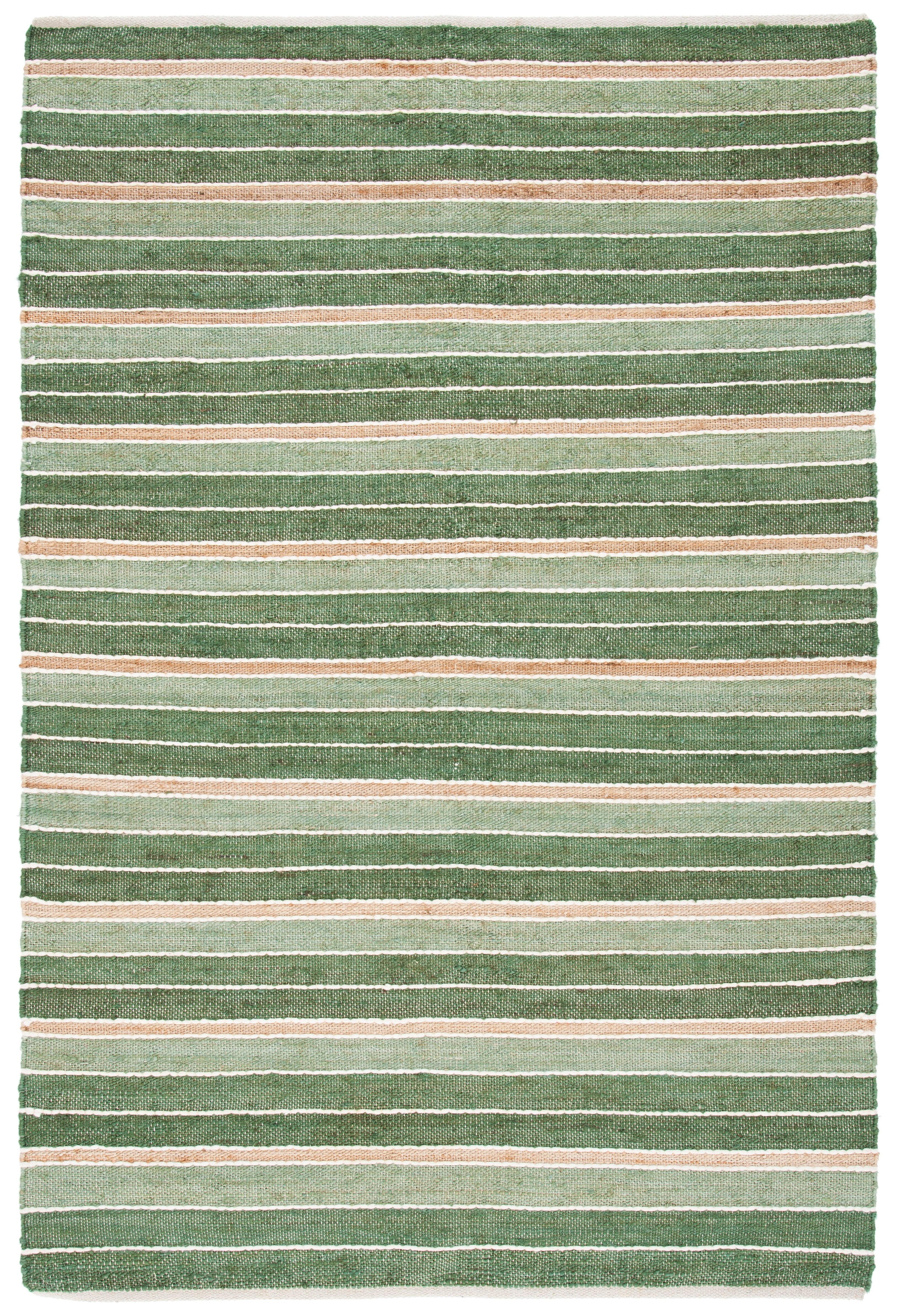 Striped Kilim STK312 Hand Woven Area Rug - Green/Natural - 6'x9' - Safavieh.