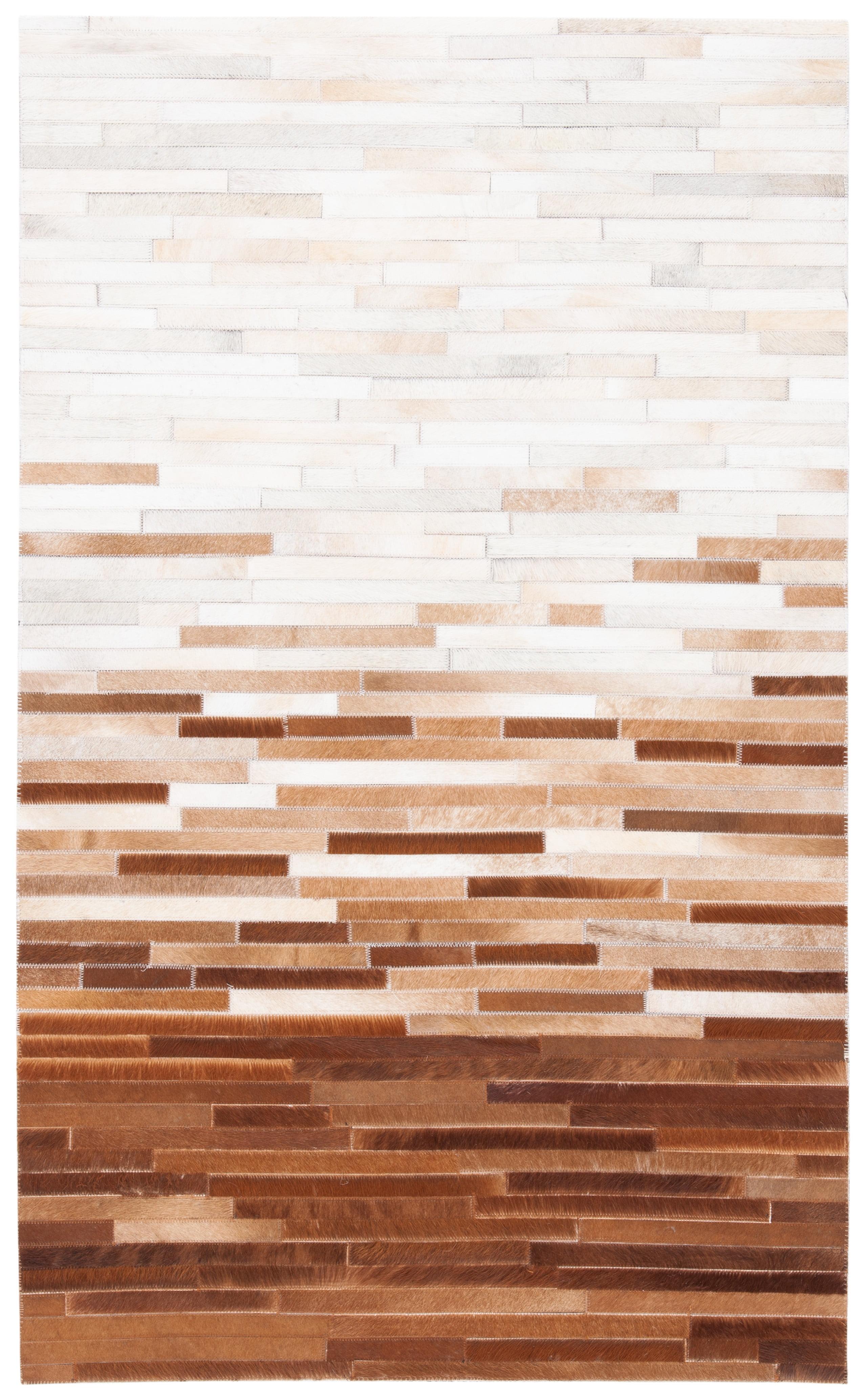 Studio Leather STL805 Hand Woven Indoor Accent Rug - Ivory/Brown - 3'x5' - Safavieh
