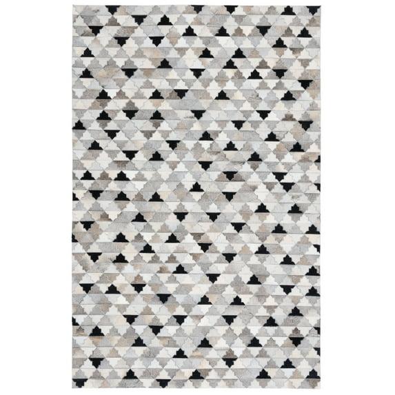Loon Peak® Brentnal Flat Weave Hair On Leather Geometric Rug