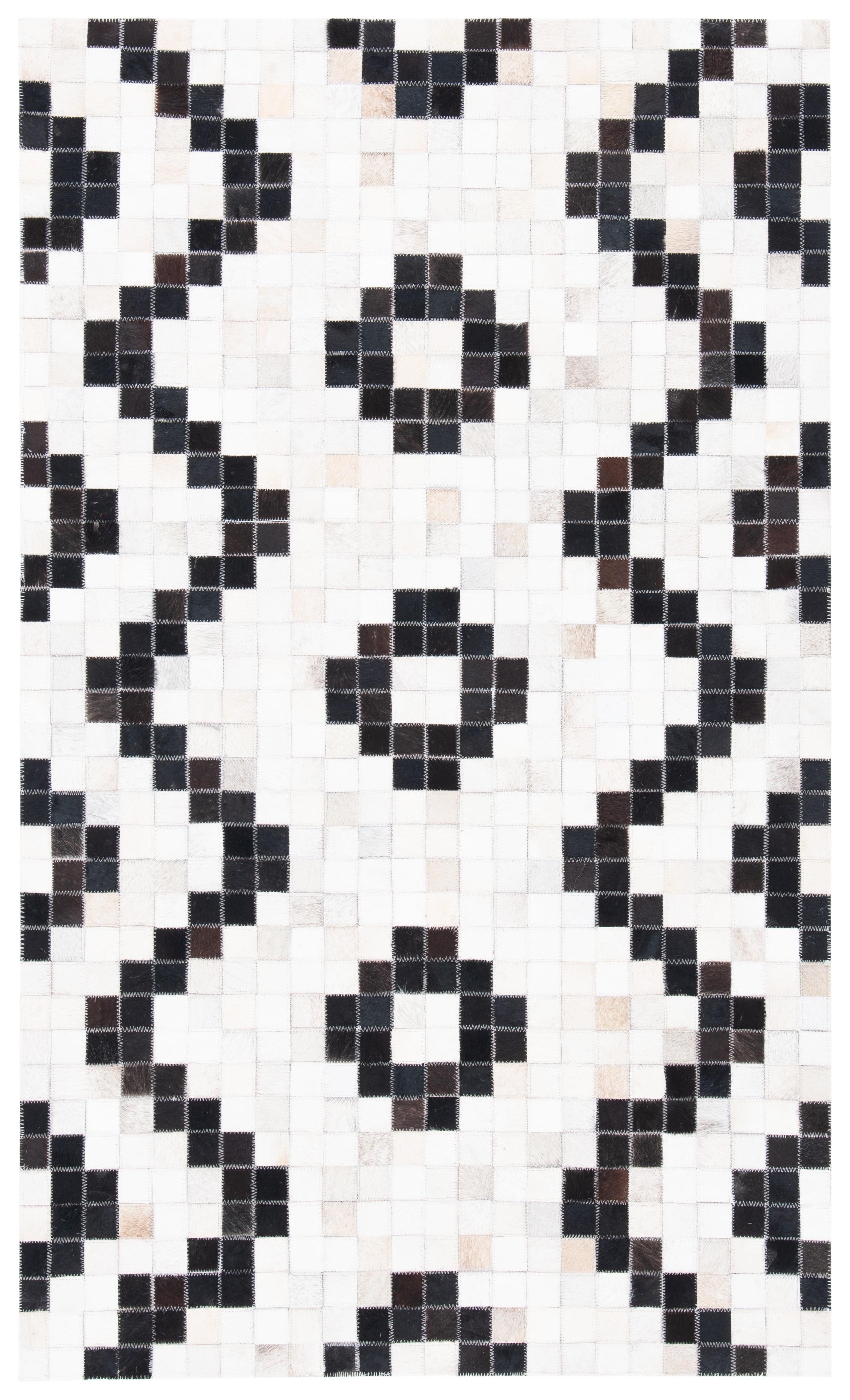 Studio Leather STL811 Hand Woven Area Rug - Ivory/Black - 3'x5' - Safavieh.