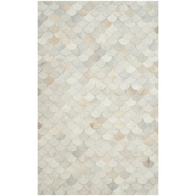 Studio Leather STL311 Hand Woven Area Rug - Ivory/Grey - 8'x10' - Safavieh.