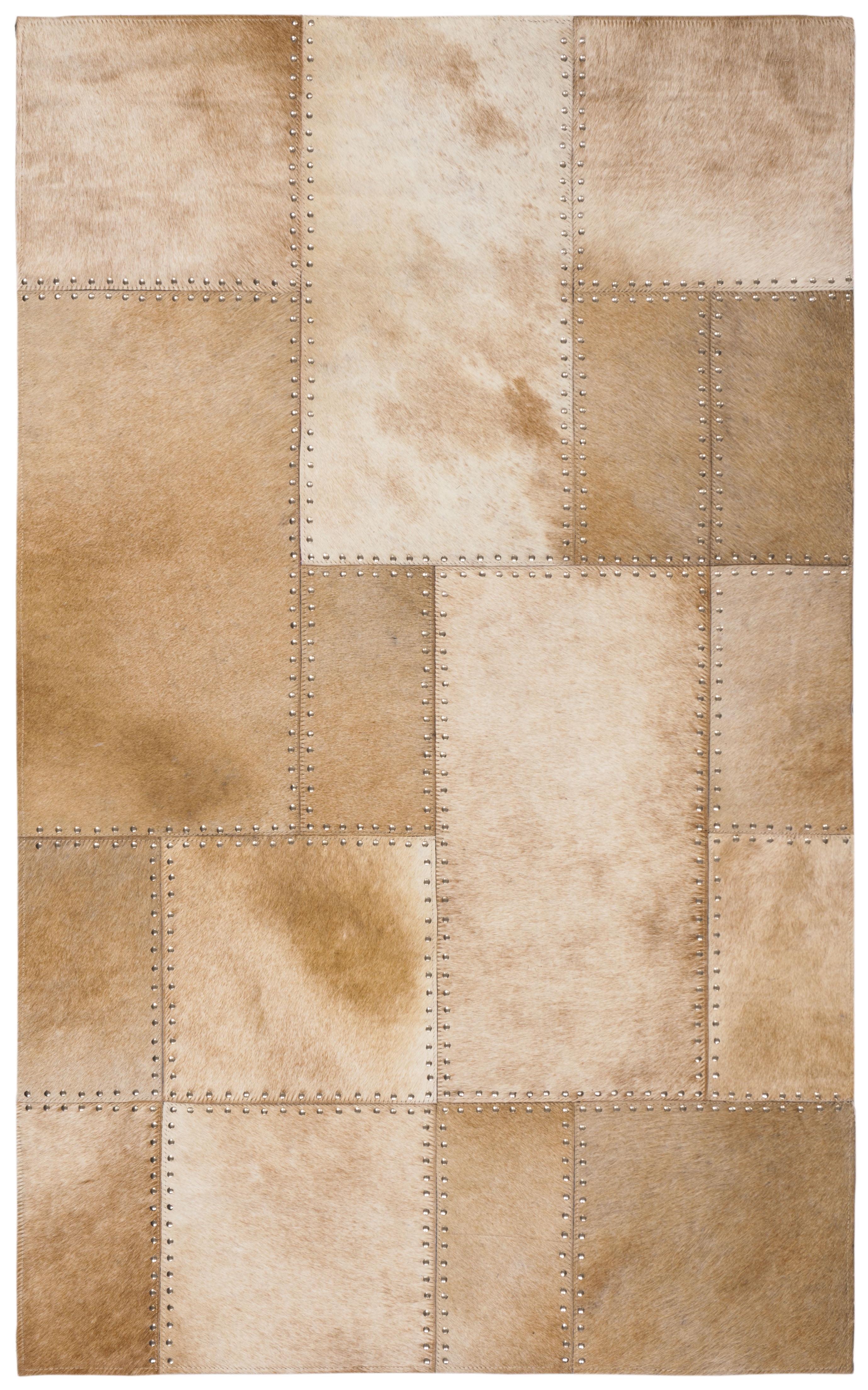 Studio Flatweave Leather Geometric Rug