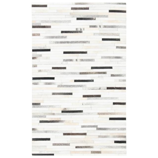Studio Leather STL809 Hand Woven Area Rug - Ivory/Grey - 4'x6' - Safavieh.