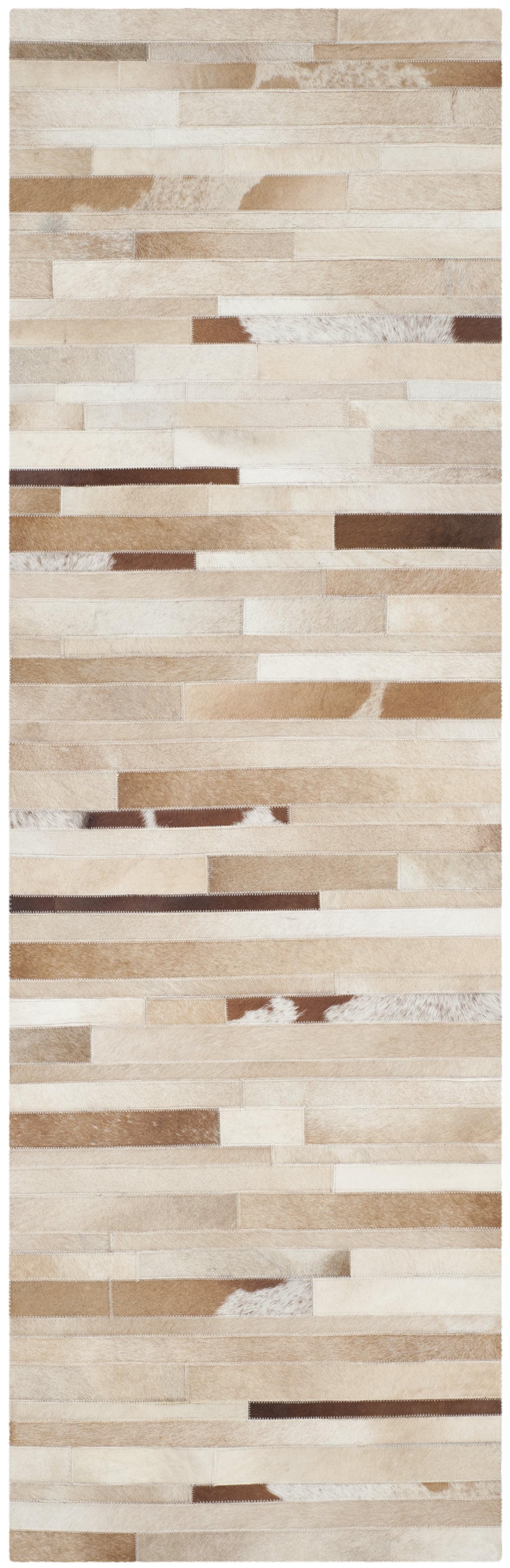 Studio Leather STL218 Hand Woven Indoor Accent Rug - Tan/Ivory - 2'3"x5' - Safavieh